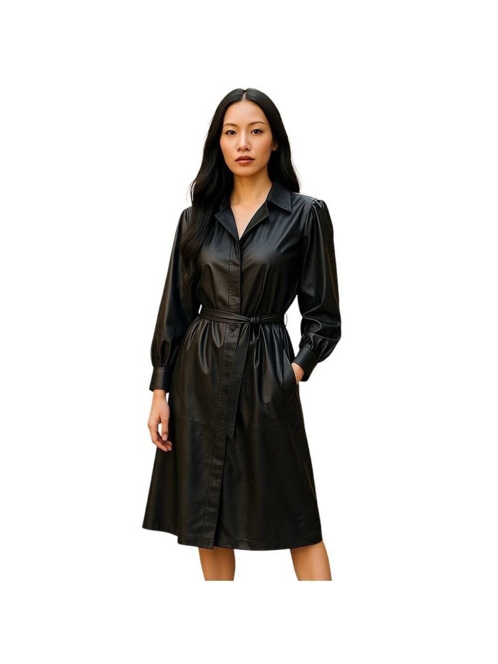Vintage Laura Winston Trench Coat, Women’s Size 5/6, Black